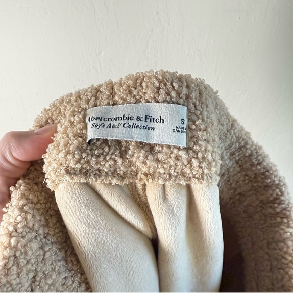 Abercrombie & Fitch Sunday Sherpa Joggers Sesame Size Small - Picture 6 of 8